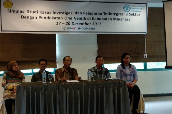 Simulasi Pengendalian Zoonosis dengan Pendekatan One Health di Kabupaten Minahasa