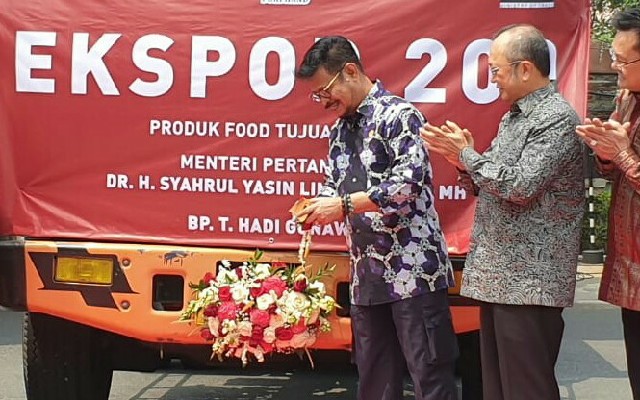 Foto : Menteri Pertanian Syahrul Yasin Limpo Melakukan Pelepasan Ekspor Produk Peternakan Olahan Unggas ke Jepang dan Timor Leste.