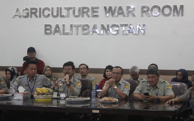 Foto: Kunjungan Menteri Pertanian Syahrul Yasin Limpo ke AWR Balitbangtan di Kampus Penelitian Pertanian, Bogor.