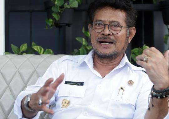 Foto : Menteri Pertanian RI Syahrul Yasin Limpo Saat Melakukan Wawancara