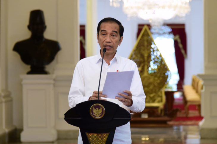 Foto : Presiden Republik Indonesia, Joko Widodo Pada Jumpa Pers Terkait Penanganan Covid-19