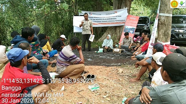 Foto: Pelatihan Peningkatan Kapasitas Petani Dalam Mengelola Agrobisnis Mulai Dari Persiapan Tanam Hingga Pemasaran oleh WVI di Bangga, Sulteng.