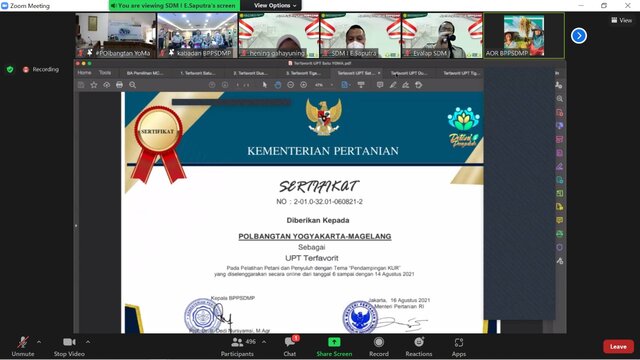 Sukses Fasilitasi Pelatihan Petani dan Penyuluh, Polbangtan Yoma Jadi UPT Favorit