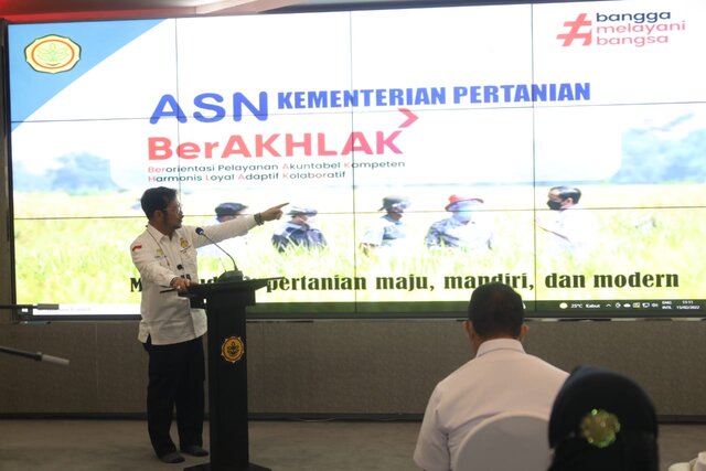 Mentan : Core Values ASN BerAkhlak Jadi Dasar Hadapi Tantangan Dunia