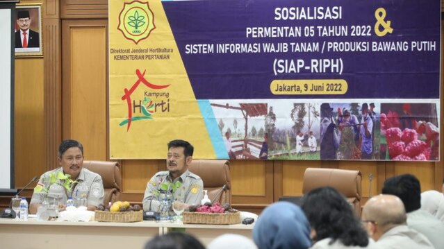 Apresiasi Aplikasi SIAP RIPH, Mentan Optimis Produksi Bawang Putih Dalam Negeri Naik