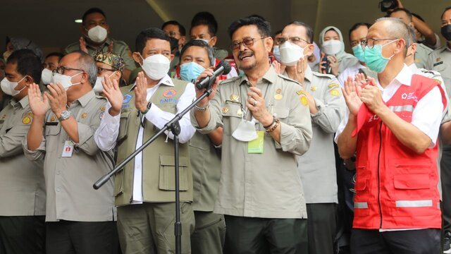 Kementan Gandeng BNPB Launching Gerakan Disinfeksi Nasional Penanganan PMK