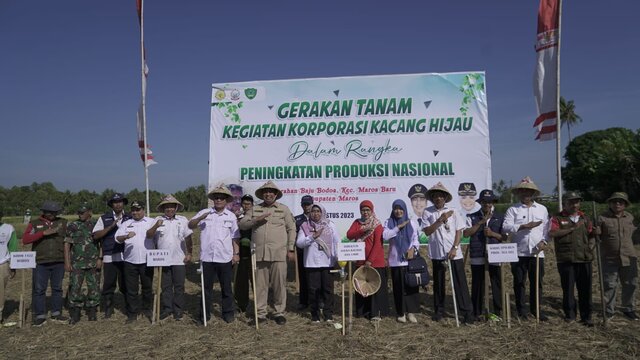 Gertam dan Sosialisasi Kegiatan Korporasi Kacang Hijau di Kabupaten Maros