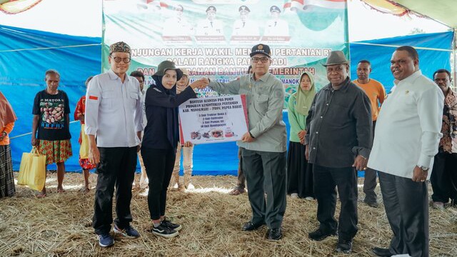 Panen Padi di Manokwari, Wamentan Dorong Jadi Lumbung Pangan Papua Barat