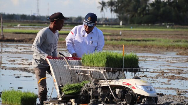 Tanam Padi di Aceh Besar, Wamentan Minta Indeks Pertanaman Ditingkatkan